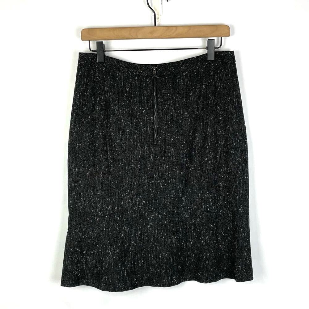 T Tahari NEW Jordana Black Speckled Corpcore Career Classic Office Pencil Skirt - Picture 2 of 9
